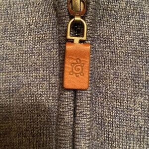 Oliver Ridley 100% Extra Fine Merino Quarter Zip Sweater Blue 2XL